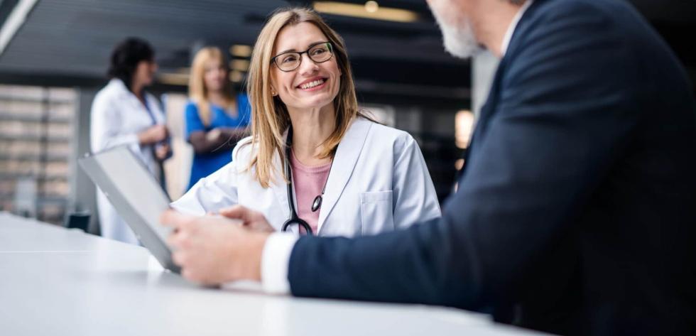 Female Doctor with Rep