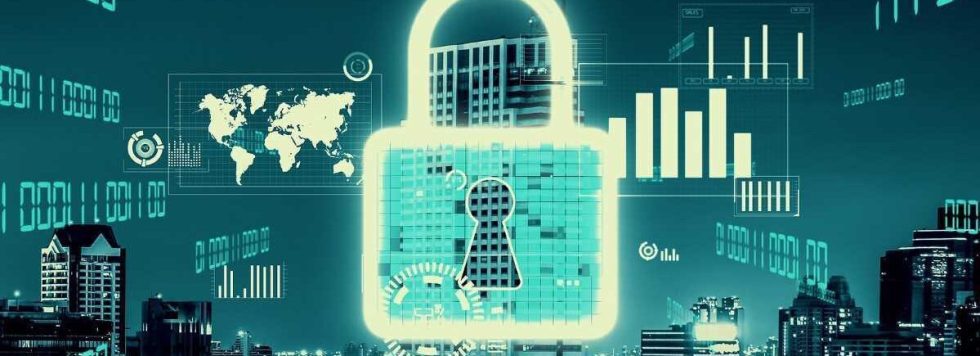 Cybersecurity Data Protection Lock World 2